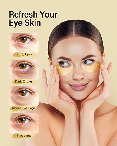 24K Gold Under Eye Patches for Anti-Aging and Dark Circles