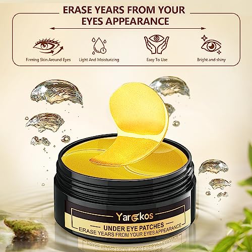 24K Gold Under Eye Patches for Dark Circles & Puffy Eyes - Set of 30 Pairs (Target Audience: Women & Men into Beauty Skin Care)