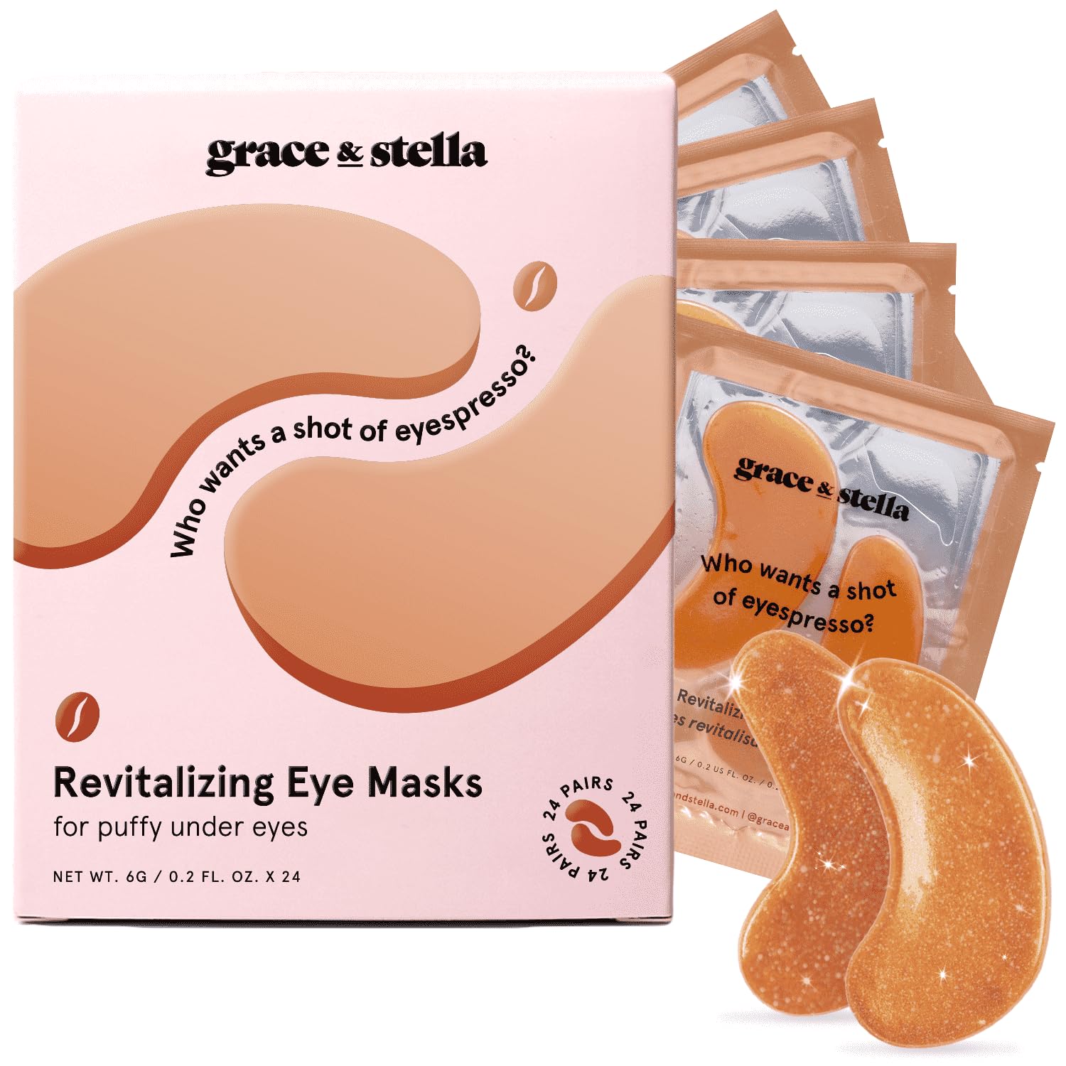 Vegan, Cruelty-Free Awakening Eye Patches for Puffy Eyes and Dark Circles - 24 Pairs